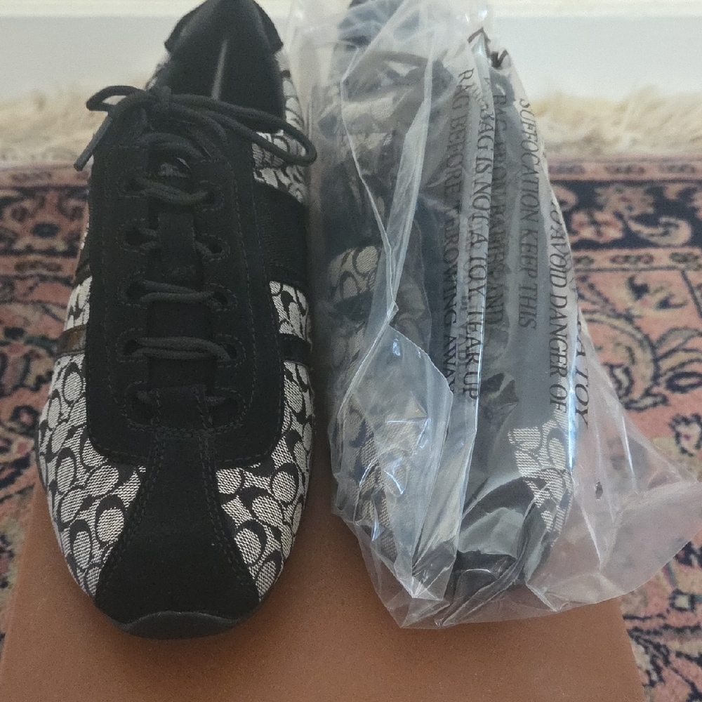 Coach Black and White Patterned Sneakers